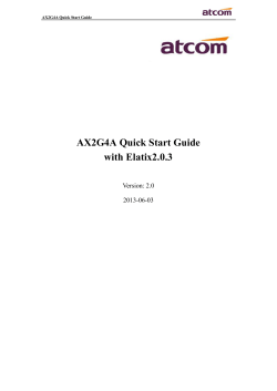 AX4E-Centos5.4-Dahdi-User Manual-V1.0-EN