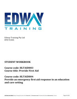 Provide First Aid Course code
