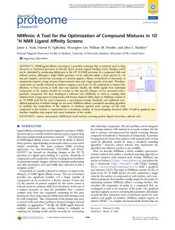 NMRmix: A Tool for the Optimization of Compound Mixtures in 1D