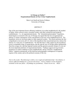Organizational Density in Poor - The University of Chicago Booth