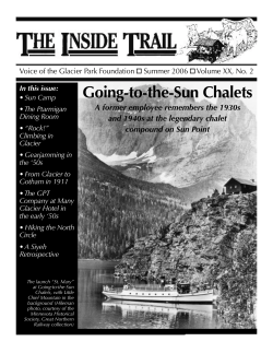 Going-to-the-Sun Chalets - Glacier Park Foundation