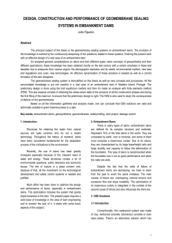 design, construction and performance of geomembrane sealing