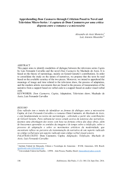 Apprehending Dom Casmurro through Criticism Posed to Novel and