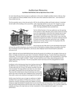 Auditorium Memories - Murray Independent School