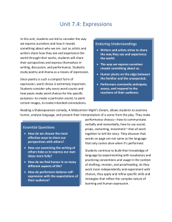 Unit 7.4: Expressions