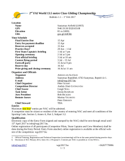 2nd FAI World 13.5 metre Class Gliding Championship