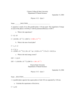 Capacitors - Clayton State University