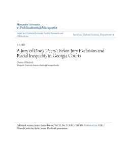Felon Jury Exclusion and Racial Inequality in Georgia Courts