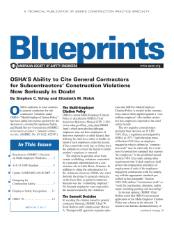 BluePrints Newsletter  - American Society of Safety Engineers
