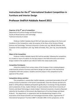 Detailed Instructions for the 9 th International Student Competition