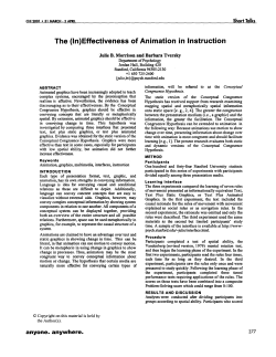 The (In)Effectiveness of Animation in Instruction