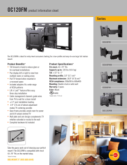 OC120FM product information sheet Series