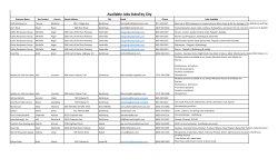 Available Jobs listed by City