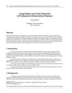 Image Repair and Crisis Response of Professional