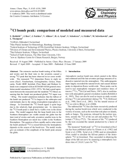 36Cl bomb peak: comparison of modeled and measured data