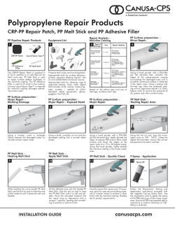 Coating Repair Products - Polypropylene - Canusa-CPS