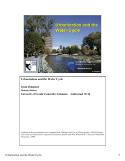 Urbanization and the Water Cycle