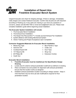 Installation of Desert Aire FreshAire Evacuator Bench System