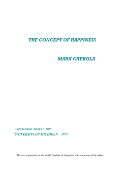 the concept of happiness mark chekola