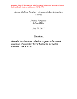 Document Based Question Activity Joanne Ferguson Robert White