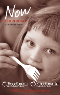 2009 Annual Report - Foodbank of Southeastern Virginia and the