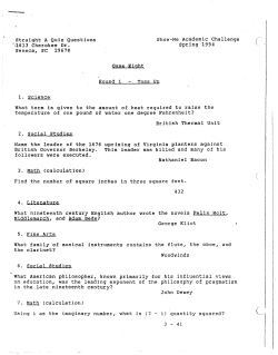 I .1 - High School Quizbowl Packet Archive