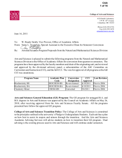 June 16, 2011 To - Office of Academic Affairs