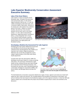 Lake Superior Biodiversity Conservation Assessment