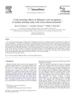 Code-switching effects in bilingual word recognition