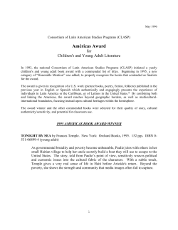 Annotated List of 1995 Titles - Consortium of Latin American Studies