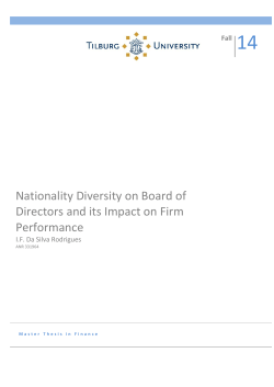 Nationality Diversity on Board of Directors and its Impact on Firm