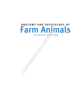 ANATOMY AND PHYSIOLOGY OF Farm Animals