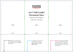 A4 C Fold Leaflet Document Sizes