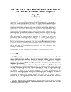 The Other Pole of Degree Modification of Gradable Nouns by Size