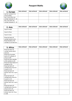 Passport Maths 2. Asia 3. Africa