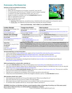 purchasing a pre-owned car