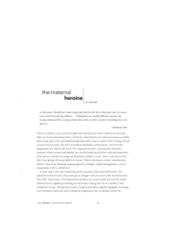 the maternal heroine - UTS ePRESS Journals