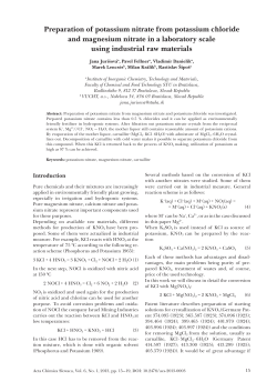 Preparation of potassium nitrate from potassium chloride and