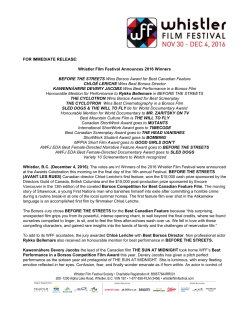 Read - Whistler Film Festival