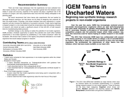 Handbook for non-model iGEM organisms