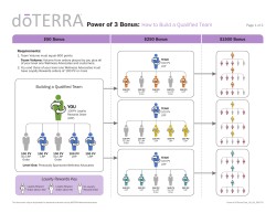 Power of 3 Bonus: How to Build a Qualified Team