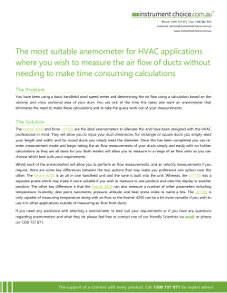 The most suitable anemometer for HVAC