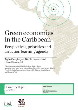 Green Economies in the Caribbean: Perspectives