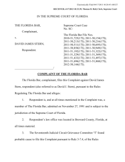SC13-643 Complaint of the Florida Bar