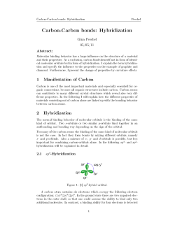 Carbon-Carbon bonds: Hybridization