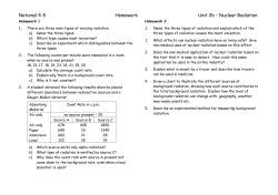 Homework (2b Nuclear Radiation)