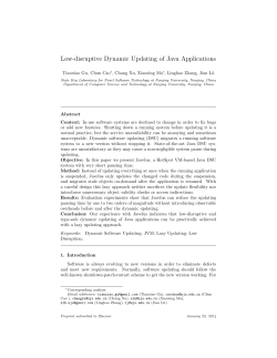 Low-disruptive Dynamic Updating of Java Applications