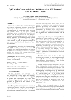 QSP Mode Characteristics of 3rd Generation ASP Powered Er:YAG
