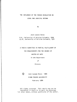 The influence of the French Revolution on legal and judicial reform.