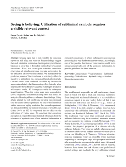 Seeing is believing: Utilization of subliminal symbols